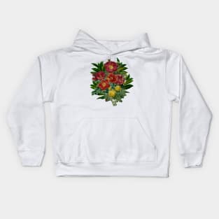 Beautiful Bunch of Flowers with Green Leaves Kids Hoodie